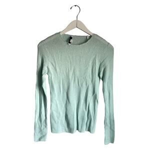 Vince Cashmere Silk Blend Light Blue Waffle Sweater Quiet Luxury sz Small